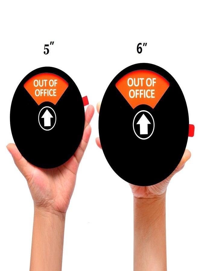 Kichwit Privacy Sign for Office Door, Do Not Disturb Sign, Out of Office, Please Knock, In a Meeting, 6 Inch, Black - Image 2